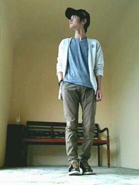 「unrelaxing（アンリラクシング）のアイテム（ブーツ）」を使った、ダフネブルーさん（メンズ・173cm）の秋コーディネート