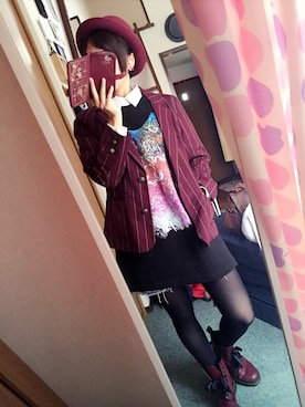 「Honeys（ハニーズ）のアイテム（テーラードジャケット）」を使った、emさん（レディース・157cm）の秋コーディネート