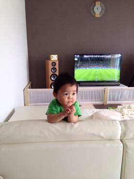 「アイテム（つなぎ/オールインワン、グリーン系）」を使った、shotasmomさん（キッズ・70cm）の夏コーディネート