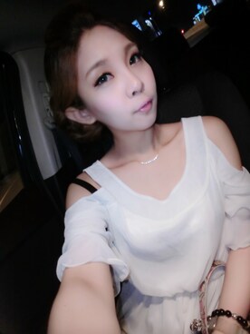 「洋裝（ワンピース、ホワイト系）」を使った、Hsieh Monさん（レディース）の夏コーディネート