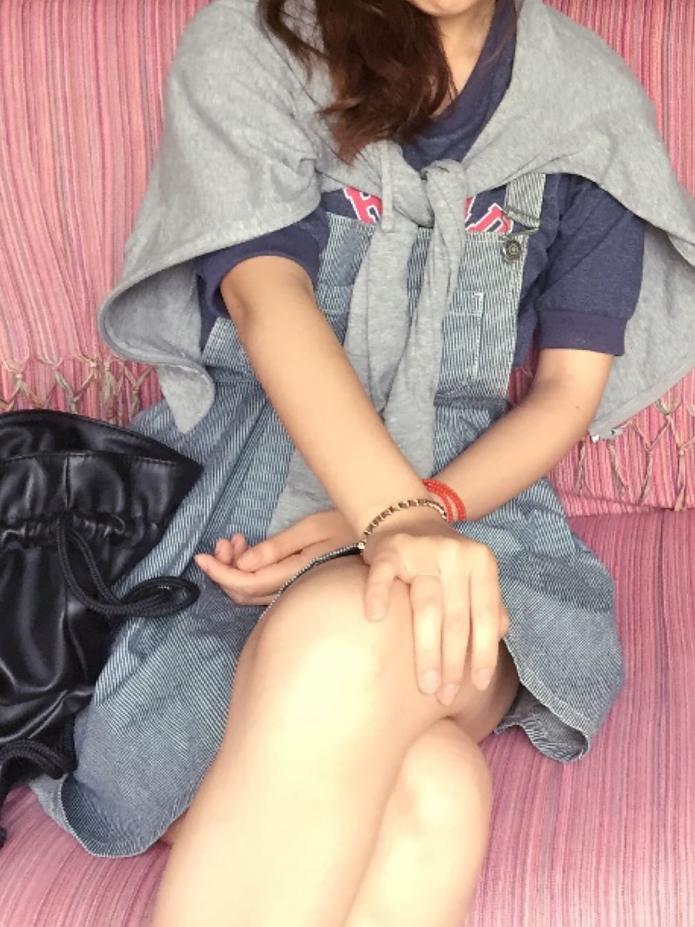 「TOPSHOP」｜「TOPSHOPのアイテム（つなぎ/オールインワン、ブルー系）」を使った、Cさん（レディース・167cm）の夏コーディネートの1枚目の写真