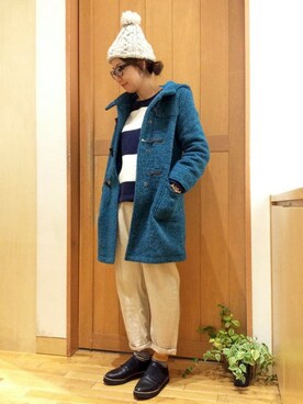 「LBC（エルビーシー）のアイテム（ダッフルコート）」を使った、YOKOさん（レディース・169cm）の秋コーディネート