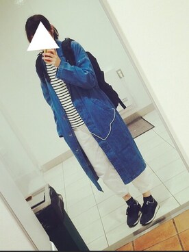 「UNIQLO（ユニクロ）のアイテム（その他トップス、ホワイト系）」を使った、悠 莉さん（レディース・165cm）の夏コーディネート