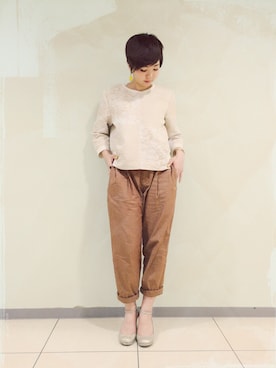 「io（イオ）のアイテム」を使った、DAIさん（レディース・154cm）の春コーディネート