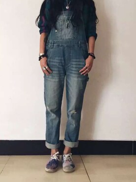「Dr. Martens（ドクターマーチン）のアイテム（その他シューズ、その他）」を使った、如花就是老妖さん（レディース・162cm）の春コーディネート