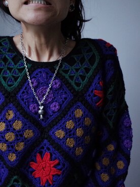 「VINTAGE（ヴィンテージ）のアイテム（ニット/セーター、その他）」を使った、如花就是老妖さん（レディース・162cm）の春コーディネート