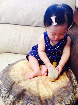 「Carter's（カーターズ）のアイテム（ワンピース）」を使った、momocaさん（キッズ・70cm）の夏コーディネート