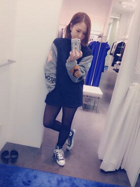 「STYLENANDA（スタイルナンダ）のアイテム（チュニック）」を使った、natsu*さん（レディース・157cm）の冬コーディネート