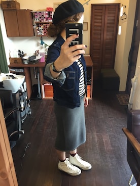 「STUDIOUS（ステュディオス）のアイテム（腕時計）」を使った、mumuさん（レディース・168cm）の秋コーディネート