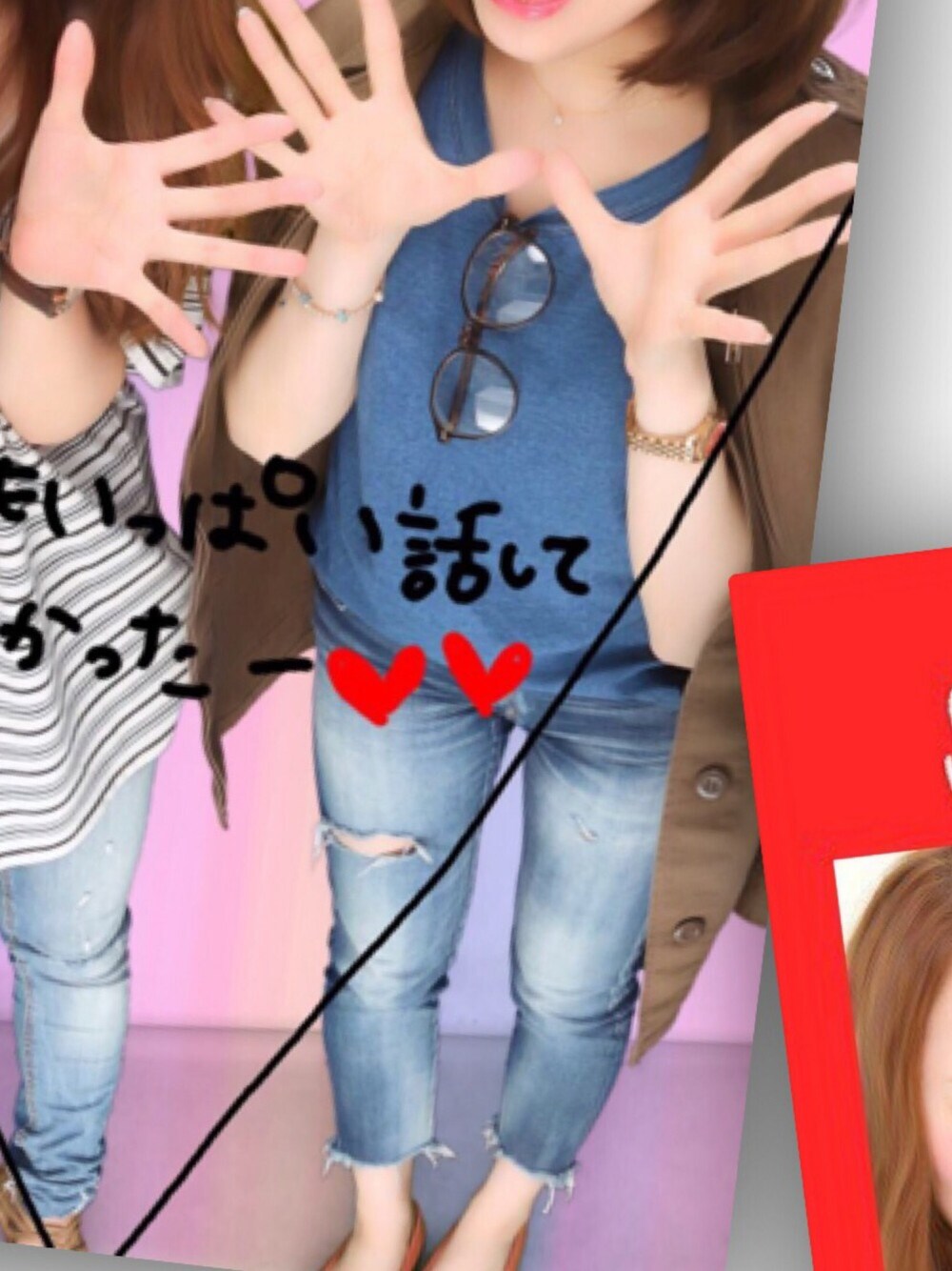 「デニムオンデニム、デニデニ、ミリタリージャケット、切りっぱなしデニム、クラッシュデニム」｜「BEAMSのアイテム（Tシャツ/カットソー、ブルー系）」を使った、mamiさん（レディース・162cm）の夏コーディネートの1枚目の写真