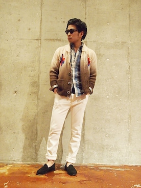 「TOE CUTTER（トーカッター）のアイテム（パンツ）」を使った、BlackiesSTAFFさん（メンズ・170cm）の冬コーディネート