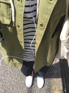 「VANS（バンズ）のVANSスリッポン（スニーカー、ホワイト系）」を使った、aaaasaさん（レディース・162cm）の春コーディネート