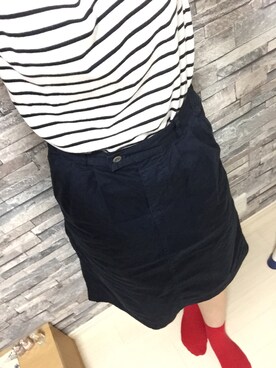 「MHL.（エムエイチエル）のULTRA FINE TWILL（スカート、ブルー系）」を使った、aaaasaさん（レディース・162cm）の夏コーディネート