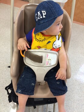 「Carter's（カーターズ）のアイテム（オールインワン・サロペット）」を使った、みぃ☆さん（キッズ・80cm）の夏コーディネート