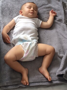 「Carter's（カーターズ）のアイテム（オールインワン・サロペット）」を使った、みぃ☆さん（キッズ・80cm）の夏コーディネート