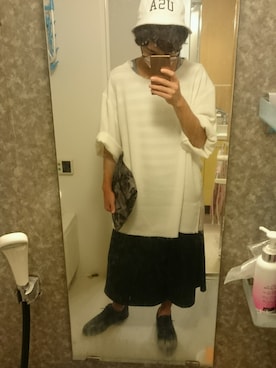 「EFFECTEN（エフェクテン）のアイテム（トップス）」を使った、だいきさん（メンズ・170cm・10代）の夏コーディネート