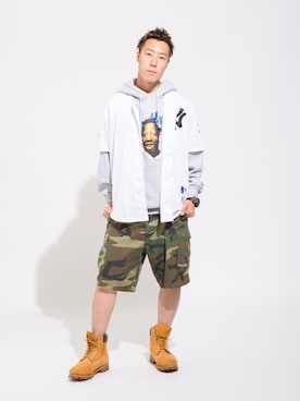「アイテム（ブーツ）」を使った、YU-SUKEさん（メンズ・170cm）の秋コーディネート