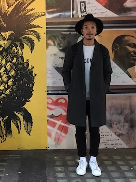 「TAIPEI」｜「アイテム（ダッフルコート）」を使った、HsuJinWeiさん（メンズ・173cm）の秋コーディネート