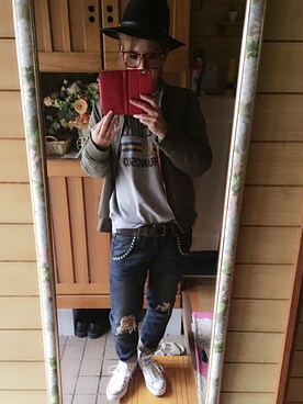 「AS KNOW AS plus（アズノゥアズプラス）のアイテム（ブルゾン）」を使った、かずはむさん（レディース・158cm）の秋コーディネート