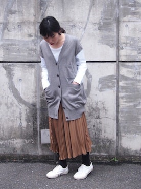 「アイテム（スカート）」を使った、suifuさん（レディース・161cm）の冬コーディネート