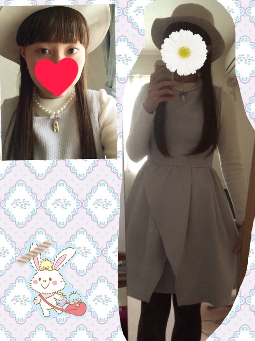 「ダズリン、水色、ネックレス、リズリサ」｜「dazzlinのアイテム（ワンピース、ブルー系）」を使った、れいちゃンさん（レディース・161cm）の春コーディネートの1枚目の写真