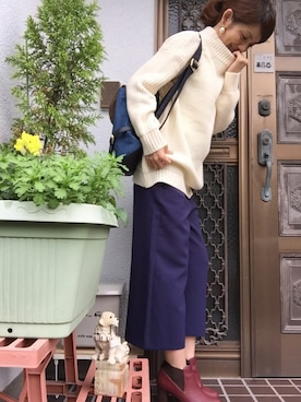 「アイテム（ブーティ）」を使った、りんさん（レディース・155cm・30代）の秋コーディネート