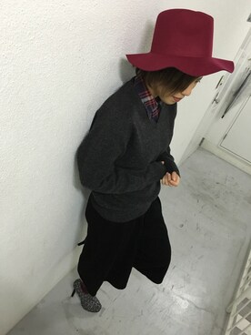 「アイテム（ブーティ）」を使った、SAKURAさん（レディース・160cm）の秋コーディネート