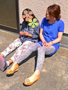 「ジャパンブルー」｜「アイテム（スウェット）」を使った、・・・chieko**☆さん（レディース・160cm）の春コーディネート