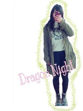 「スタッズ」｜「アイテム（モッズコート）」を使った、はげれみさん（レディース・152cm）の冬コーディネート