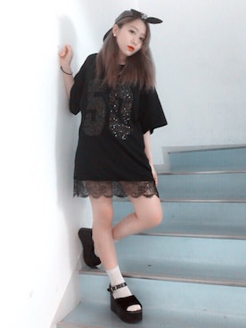 「メイクアップ」｜「アイテム（口紅/リップティント/グロス）」を使った、りさこ Lv.26さん（レディース・154cm）の秋コーディネート