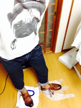 「動物モチーフ」｜「アイテム（その他シューズ）」を使った、nabezoooさん（メンズ・183cm）の夏コーディネート