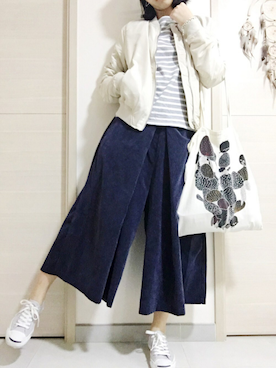 「MONKI（モンキ）のアイテム（トートバッグ）」を使った、virginiakさん（レディース・165cm）の春コーディネート