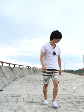 「mame（マメ）のアイテム（その他）」を使った、mame3670さん（メンズ・165cm）の夏コーディネート