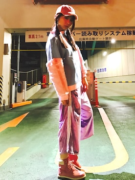 「アイテム（ジャージ）」を使った、李柃。さん（レディース・170cm・20代）の秋コーディネート