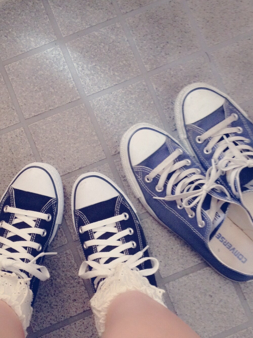 「ハイカットスニーカー」｜「CONVERSEのCONVERSE ハイカットスニーカー（スニーカー、ブラック系）」を使った、mayu#さん（レディース・158cm）の夏コーディネートの1枚目の写真
