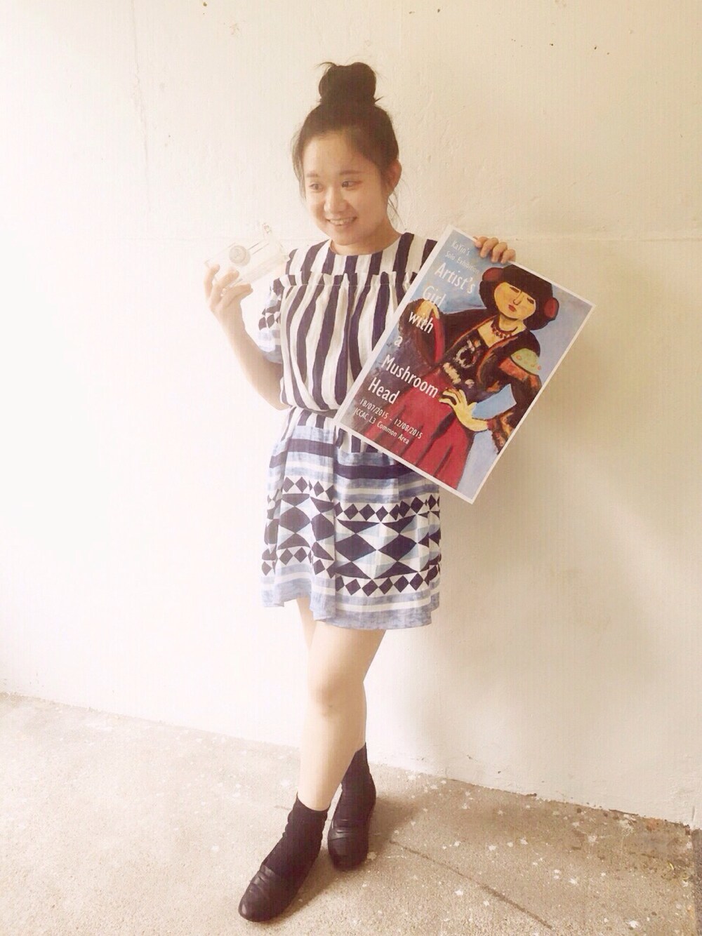 「kayin exhibition posterのアイテム（その他、その他）」を使った、北部子さん（レディース・161cm）の夏コーディネートの1枚目の写真