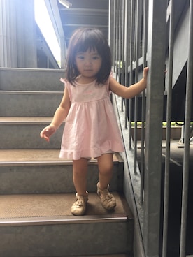 「CELINE（セリーヌ）のアイテム（ワンピース/ドレス）」を使った、smiiyᵕ̈さん（キッズ・80cm）の夏コーディネート