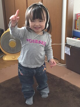 「DIESEL KIDS」｜smiiyᵕ̈さん（キッズ・80cm）の夏コーディネート