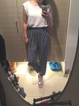 「A part by（アパートバイ）のアイテム（つなぎ/オールインワン）」を使った、smiiyᵕ̈さん（レディース・155cm）の夏コーディネート