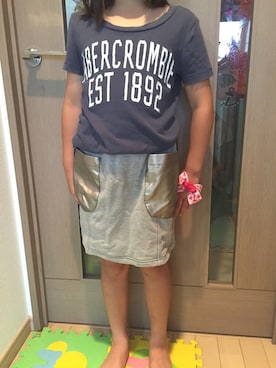 「Abercrombie&Fitch（アバークロンビーアンドフィッチ）のアイテム」を使った、smiiyᵕ̈さん（キッズ・124cm）の夏コーディネート