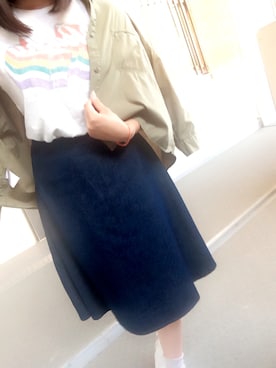 「SEVENDAYS=SUNDAY（セブンデイズサンデイ）のアイテム（ミリタリージャケット）」を使った、ことさん（レディース・159cm）の春コーディネート
