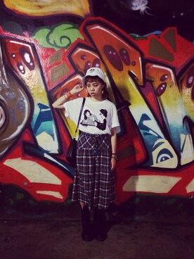 「skirt」｜「アイテム（パンツ）」を使った、amber さん（レディース・158cm）の夏コーディネート
