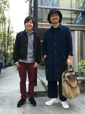 「le coq sportif」｜「アイテム（ジャケット/アウター）」を使った、MASATOSHI KOMORIさん（メンズ・173cm）の春コーディネート