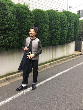 「DESCENTE ALLTERRAIN（デサント　オルテライン）のアイテム（トップス）」を使った、MASATOSHI KOMORIさん（メンズ・173cm）の秋コーディネート