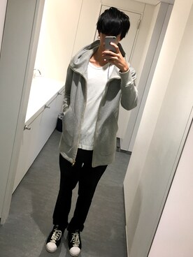 「hatra（ハトラ）のアイテム（その他アウター）」を使った、Syuさん（メンズ・182cm）の秋コーディネート