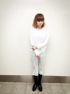 こばやしきえさん（レディース・168cm）の冬コーディネート