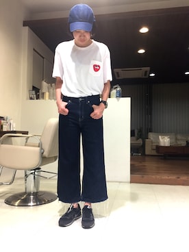 「Marc by Marc Jacobs（マークバイマークジェイコブス）のアイテム（アクセサリー）」を使った、こばやしきえさん（レディース・168cm）の春コーディネート