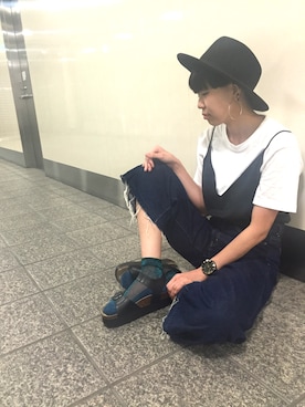 「カットオフ」｜「アイテム（キャミソール）」を使った、こばやしきえさん（レディース・168cm）の夏コーディネート