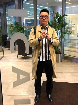 「FRAPBOIS（フラボア）のアイテム（その他アウター）」を使った、antimilochenさん（メンズ・175cm）の秋コーディネート