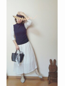 「aveil（アベイル）のアイテム（パンツ）」を使った、❁ÿukko❁さん（レディース・157cm）の春コーディネート